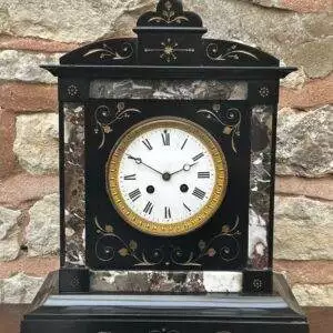 Fantastic Victorian French Architectural Slate Mantle clock - 8 Day bell striking
