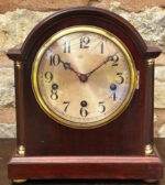 Antique Westminster Chime Arched Top Bracket Clock by Lenskirch
