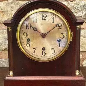Antique Westminster Chime Arched Top Bracket Clock by Lenskirch