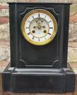 Impressive Antique French Slate Mantle Clock – Striking Mantel Clock by Henry Marc