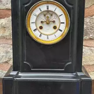 Impressive Antique French Slate Mantle Clock – Striking Mantel Clock by Henry Marc