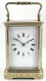 French 8-Day Carriage Clock C1870 – With Etched Decoration