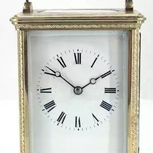 French 8-Day Carriage Clock C1870 – With Etched Decoration