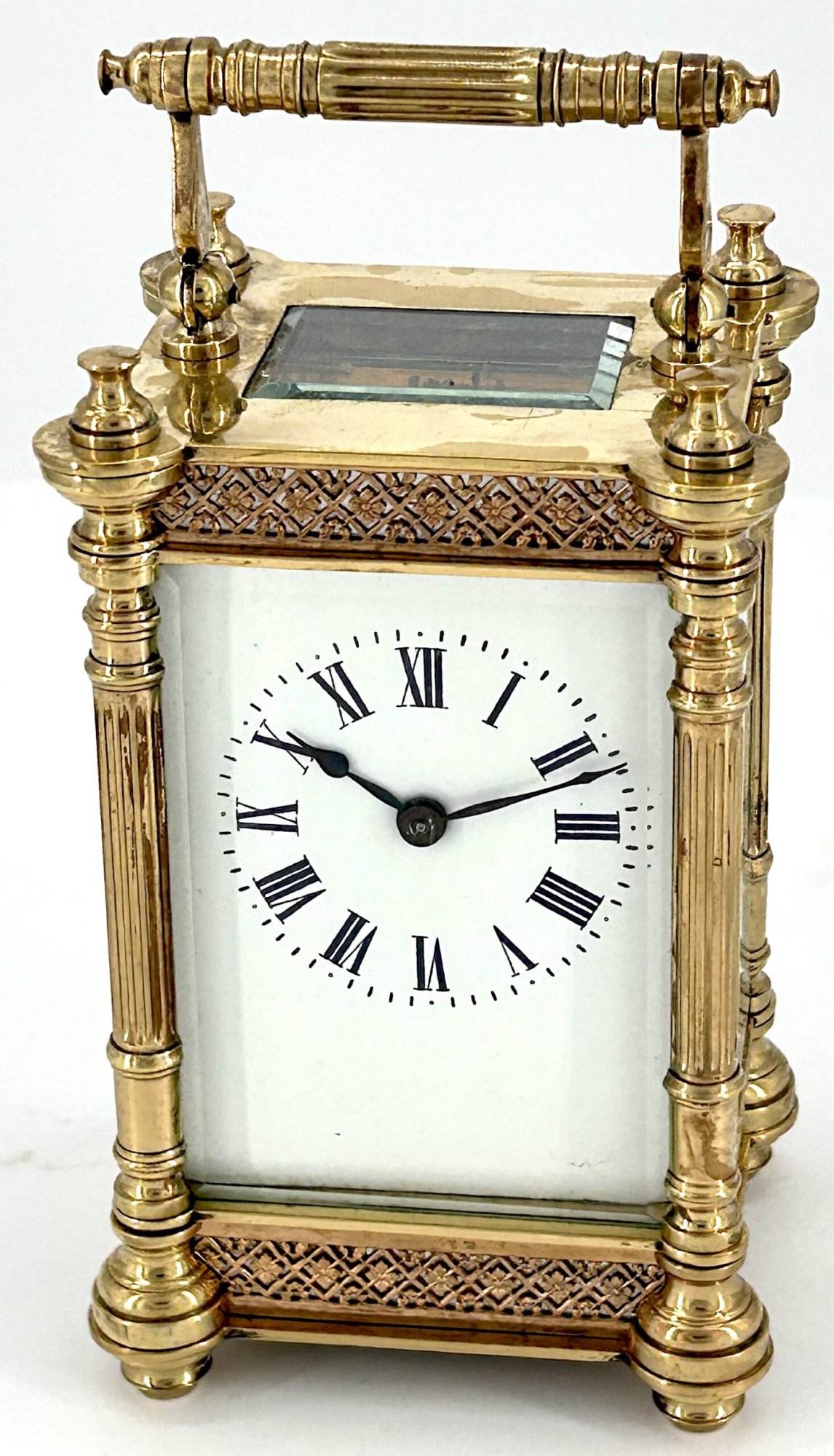 Fabulous Fret work cased Antique French 8-Day Carriage Clock C1900 - Image 2