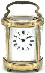 Rare Oval Carriage Clock Antique French