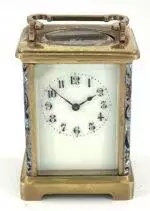 Stunning Antique Victorian Champleve & Brass Carriage Clock - French 8-Day Carriage Clock C1900