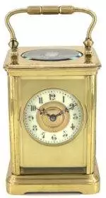 Gorgeous Masked Dial Antique Victorian Carriage Clock