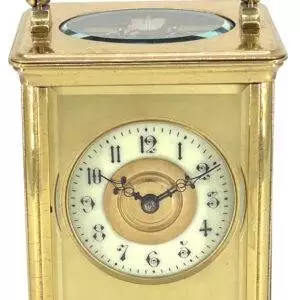 Gorgeous Masked Dial Antique Victorian Carriage Clock