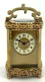 Wonderful Antique Victorian Serpentine Carriage Clock – French 8-Day Carriage Clock C1880