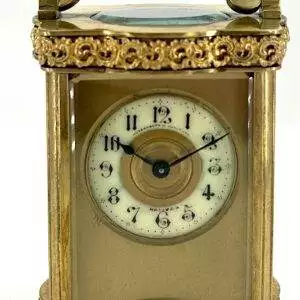 Wonderful Antique Victorian Serpentine Carriage Clock – French 8-Day Carriage Clock C1880