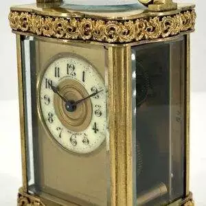 Serpentine Carriage Clock – French 8-Day Carriage Clock C1880