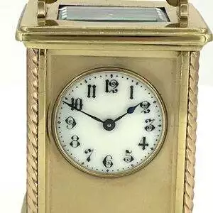 Fine Antique Masked Dial Carriage Clock – French 8-Day Carriage Clock C1900