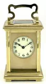 Lovely Antique Masked dial Carriage Clock – French 8-Day Carriage Clock C1900