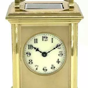 Lovely Antique Masked dial Carriage Clock – French 8-Day Carriage Clock C1900