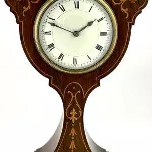 Lovely Antique Edwardian Art Nouveau inlaid Mahogany Mantel Clock C1905