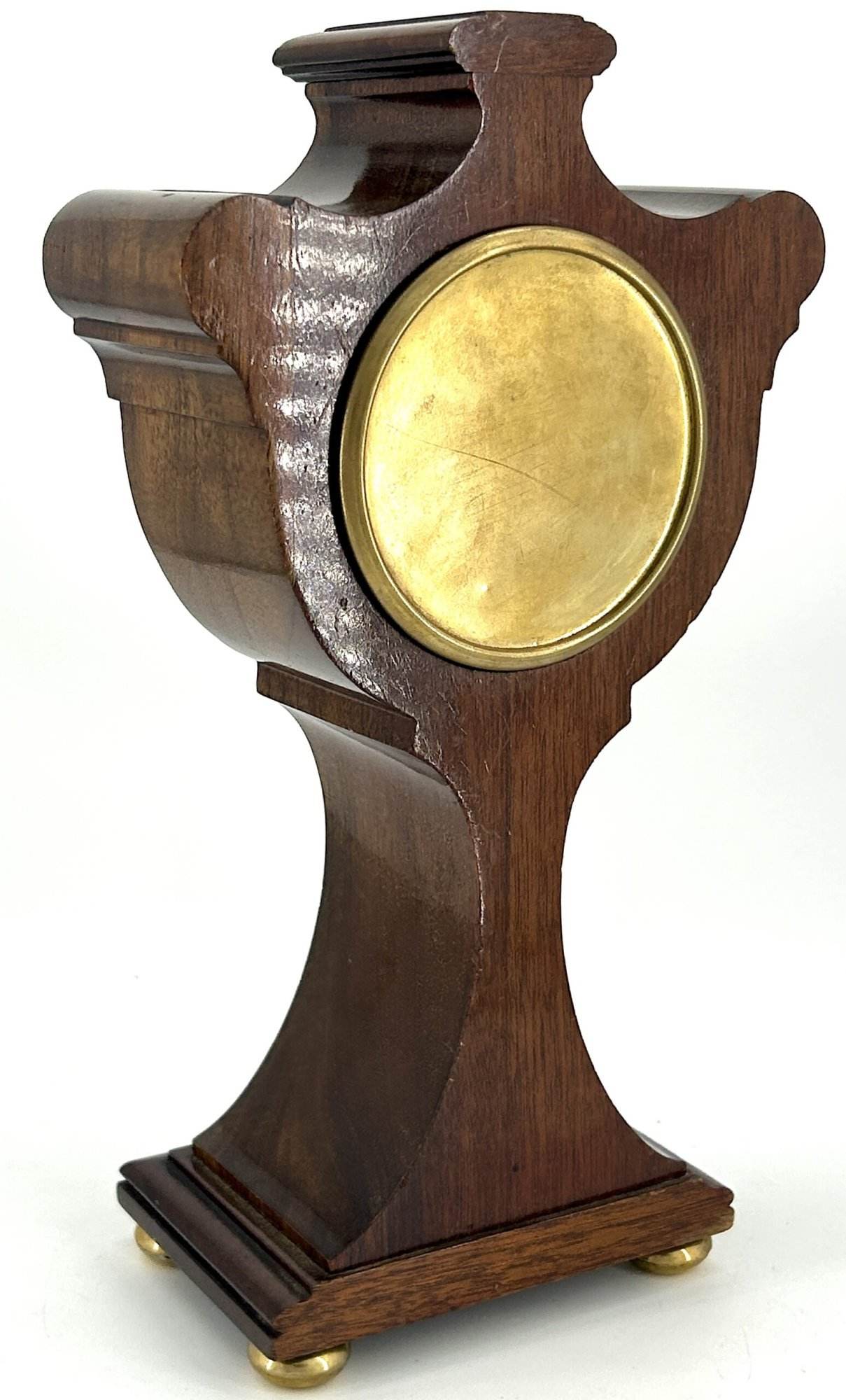 Lovely Antique Edwardian Art Nouveau inlaid Mahogany Mantel Clock C1905 - Image 7