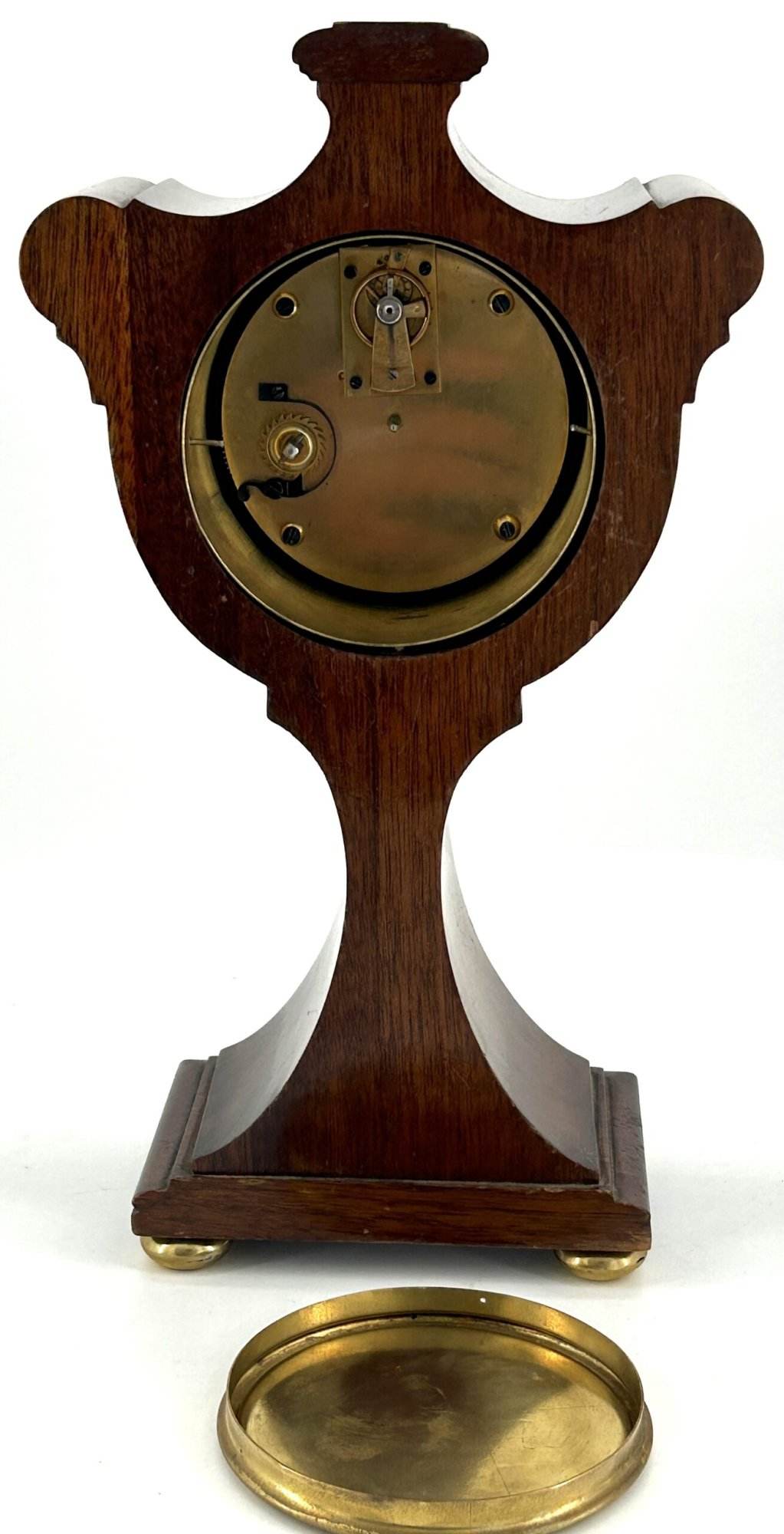 Lovely Antique Edwardian Art Nouveau inlaid Mahogany Mantel Clock C1905 - Image 10