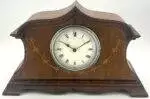 Antique Mahogany Inlaid mantel Clock C1900