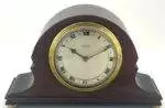 Antique Edwardian Hat Shaped Mahogany Mantel Clock C1900