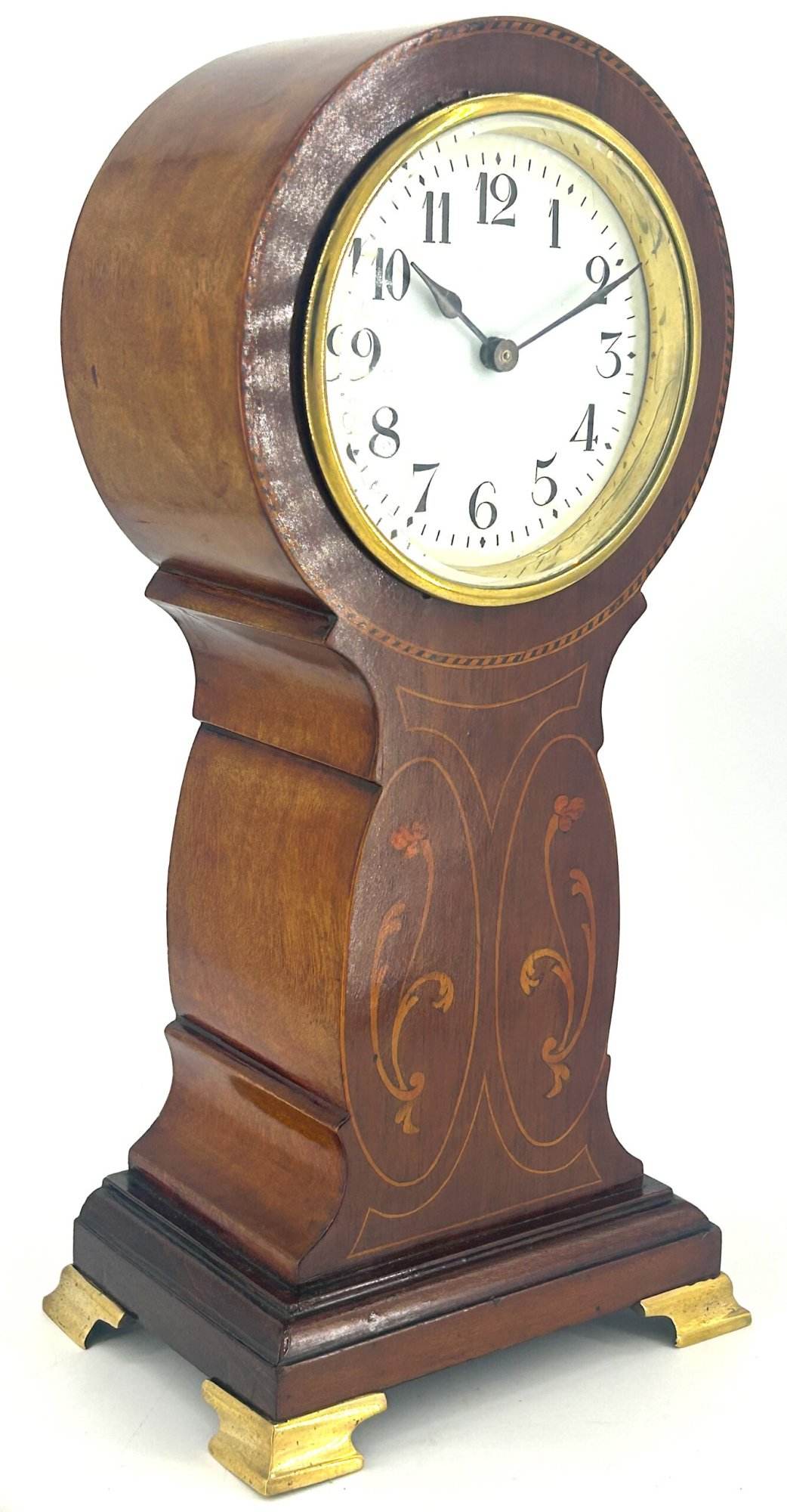 Impressive Antique Edwardian inlaid Art Nouveau Mantel Clock C1905 - Image 9
