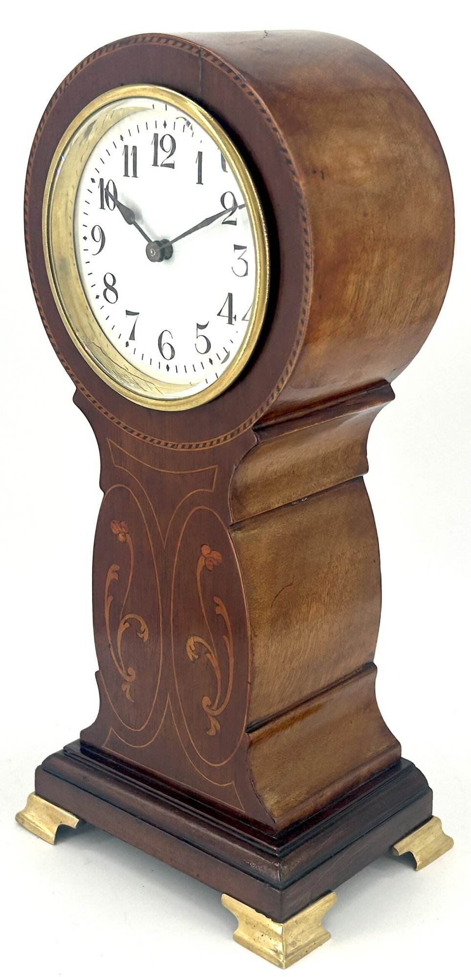 Impressive Antique Edwardian inlaid Art Nouveau Mantel Clock C1905 - Image 8