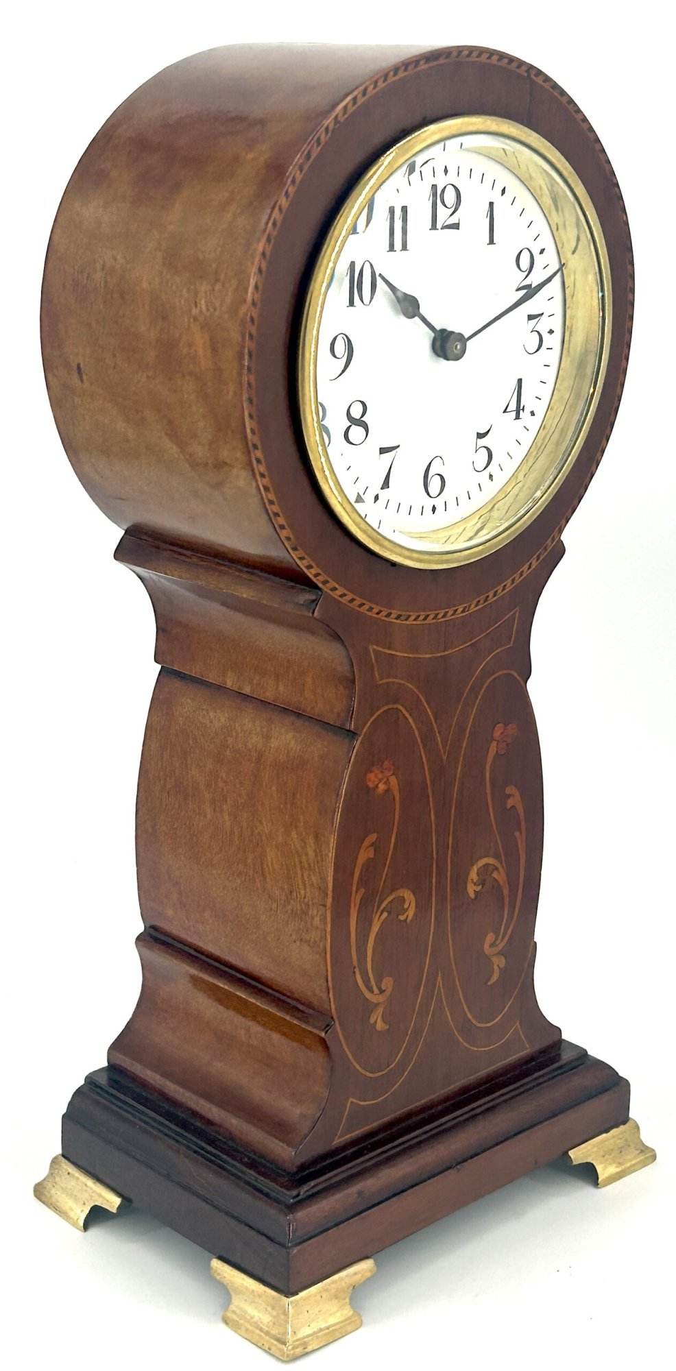 Impressive Antique Edwardian inlaid Art Nouveau Mantel Clock C1905 - Image 2