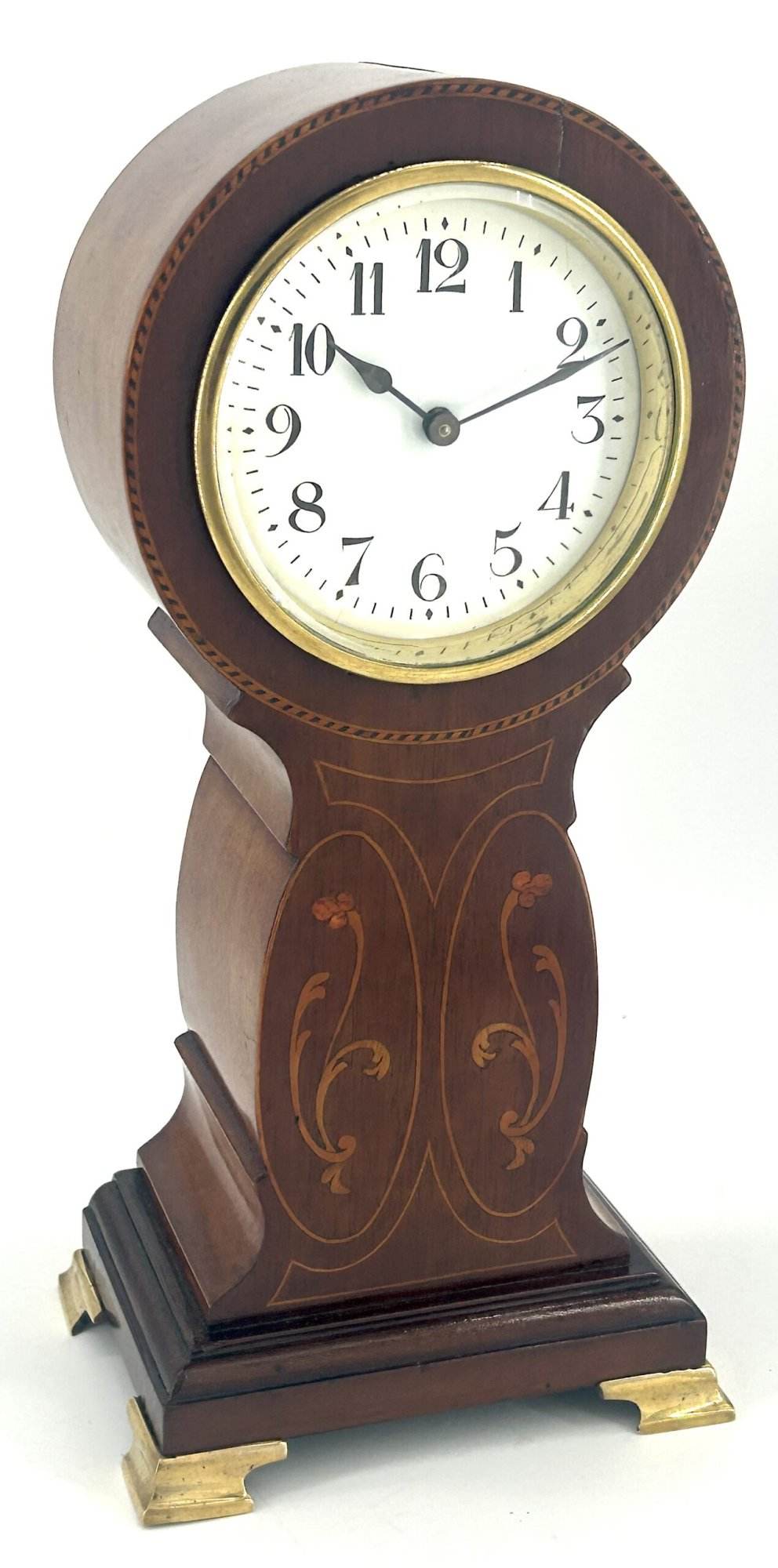 Antique Edwardian inlaid Art Nouveau Mantel Clock C1905