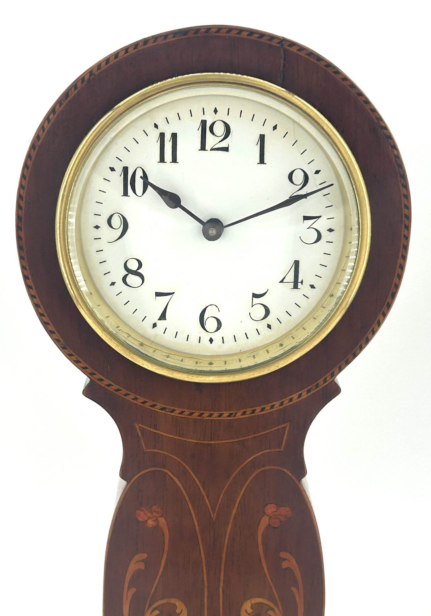 Impressive Antique Edwardian inlaid Art Nouveau Mantel Clock C1905 - Image 12