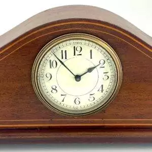 Classic Antique Edwardian inlaid Arched Mantel Clock C1910