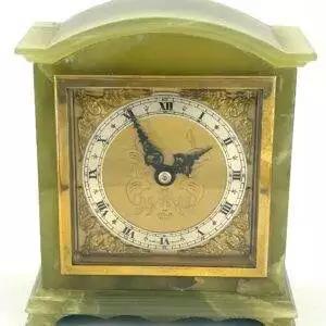 Wonderful Green Onyx Case Elliot Mantel Clock