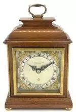 Fantastic Mahogany Case Caddy Top Elliot Mantel Clock