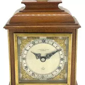 Fantastic Mahogany Case Caddy Top Elliot Mantel Clock