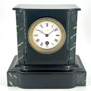 Cute Victorian False Slate Mantle Clock – ca 1890