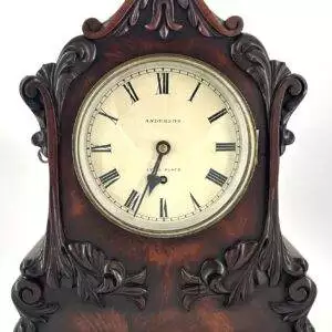 Victorian English Rosewood Single Fusee Bracket Clock - ca1860