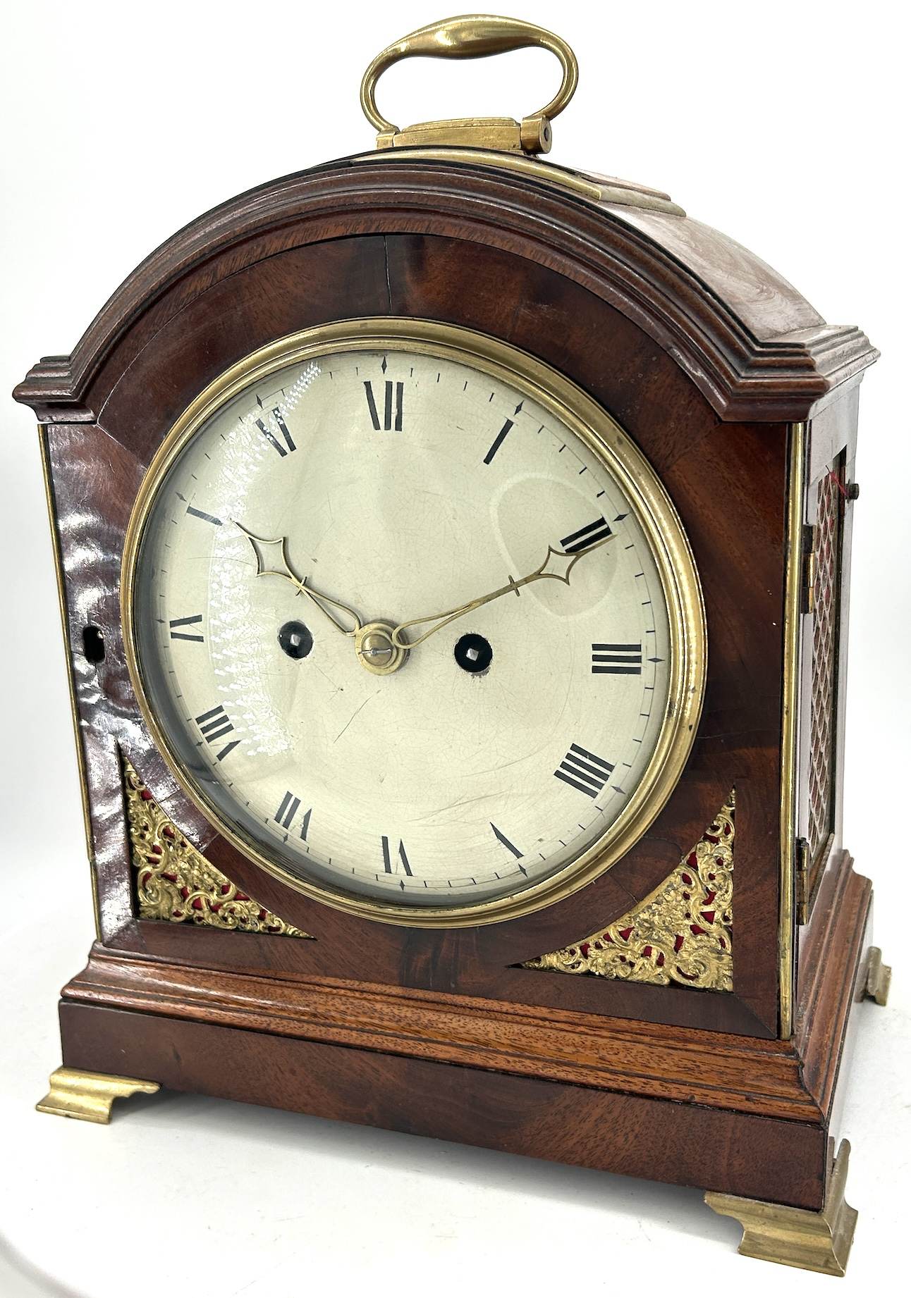 Beautiful Georgian English Mahogany case twin Fusee Verge Bracket Clock - ca1760 - Image 5
