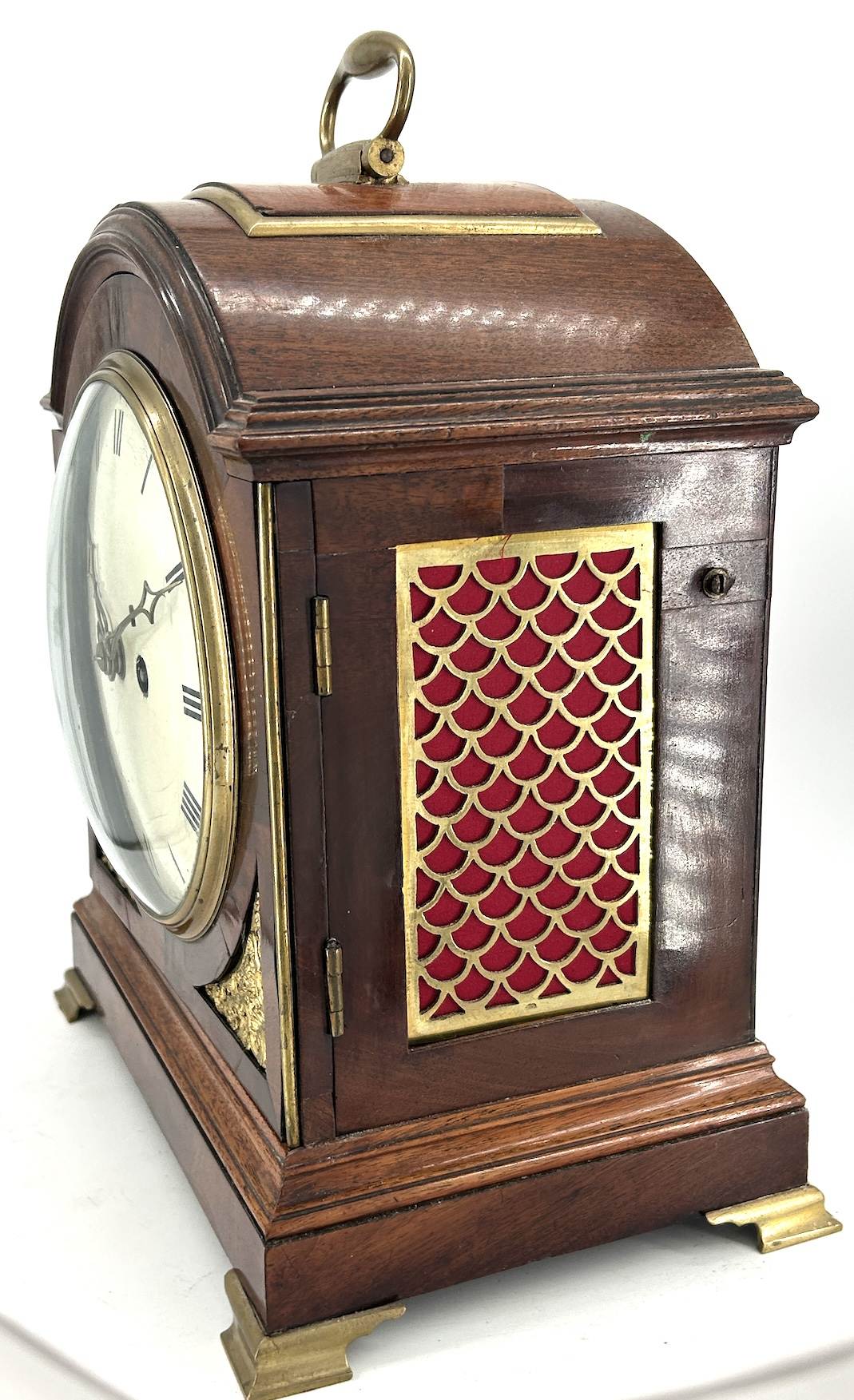 Beautiful Georgian English Mahogany case twin Fusee Verge Bracket Clock - ca1760 - Image 6
