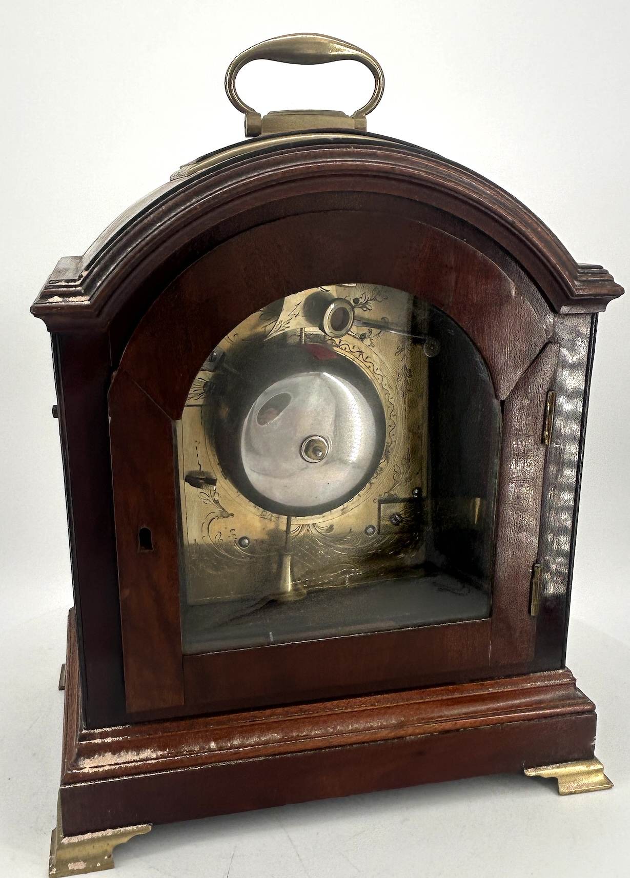 Beautiful Georgian English Mahogany case twin Fusee Verge Bracket Clock - ca1760 - Image 10