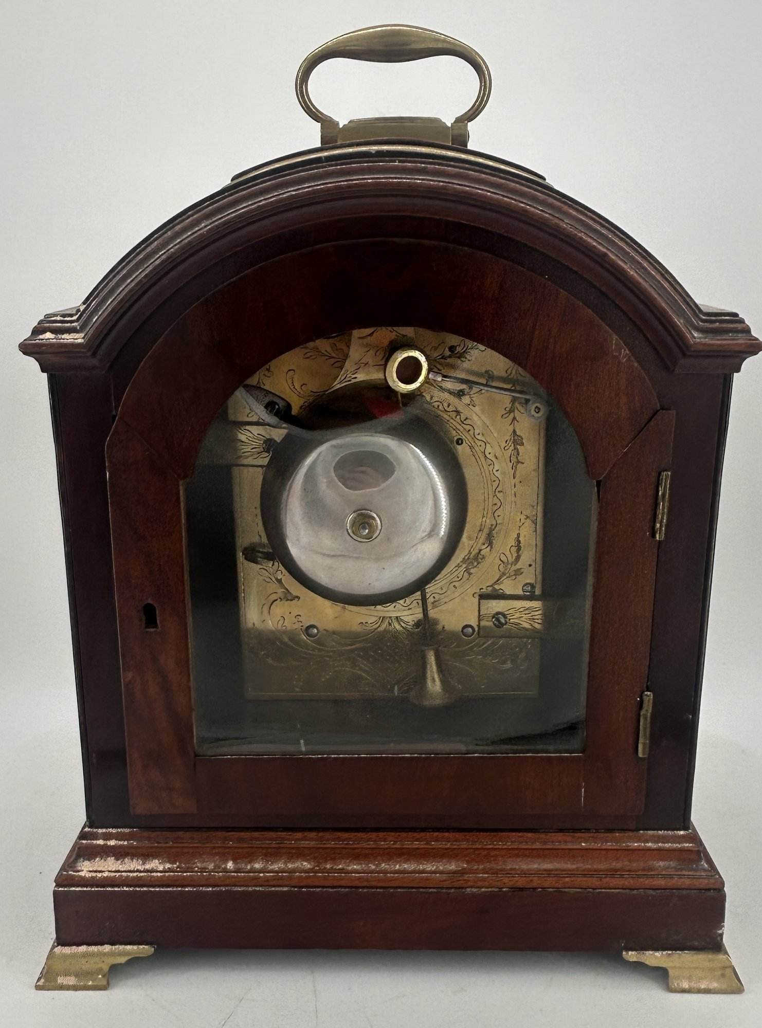 Beautiful Georgian English Mahogany case twin Fusee Verge Bracket Clock - ca1760 - Image 7