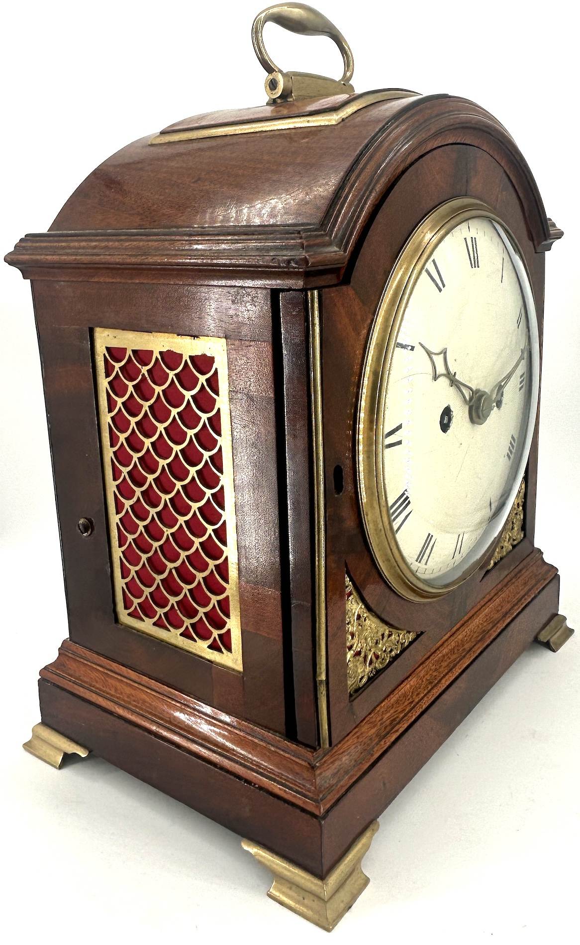 Beautiful Georgian English Mahogany case twin Fusee Verge Bracket Clock - ca1760 - Image 15