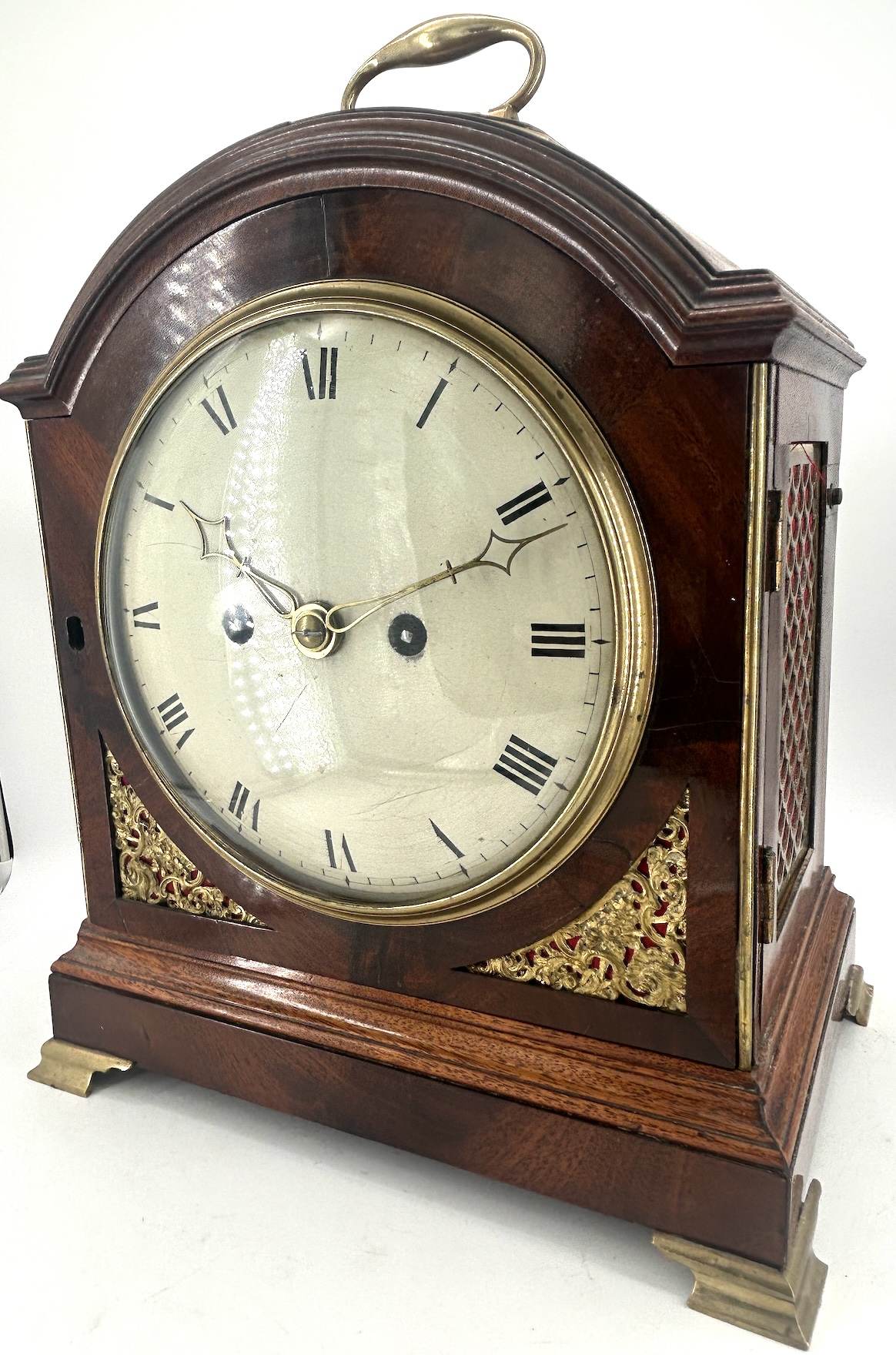 Beautiful Georgian English Mahogany case twin Fusee Verge Bracket Clock - ca1760 - Image 14