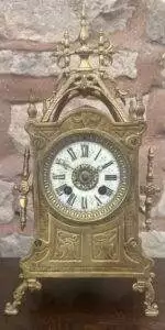 Impressive French Ormolu Gothic Style Mantel clock – ca 1890