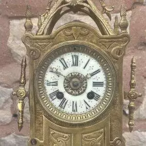 Impressive French Ormolu Gothic Style Mantel clock – ca 1890