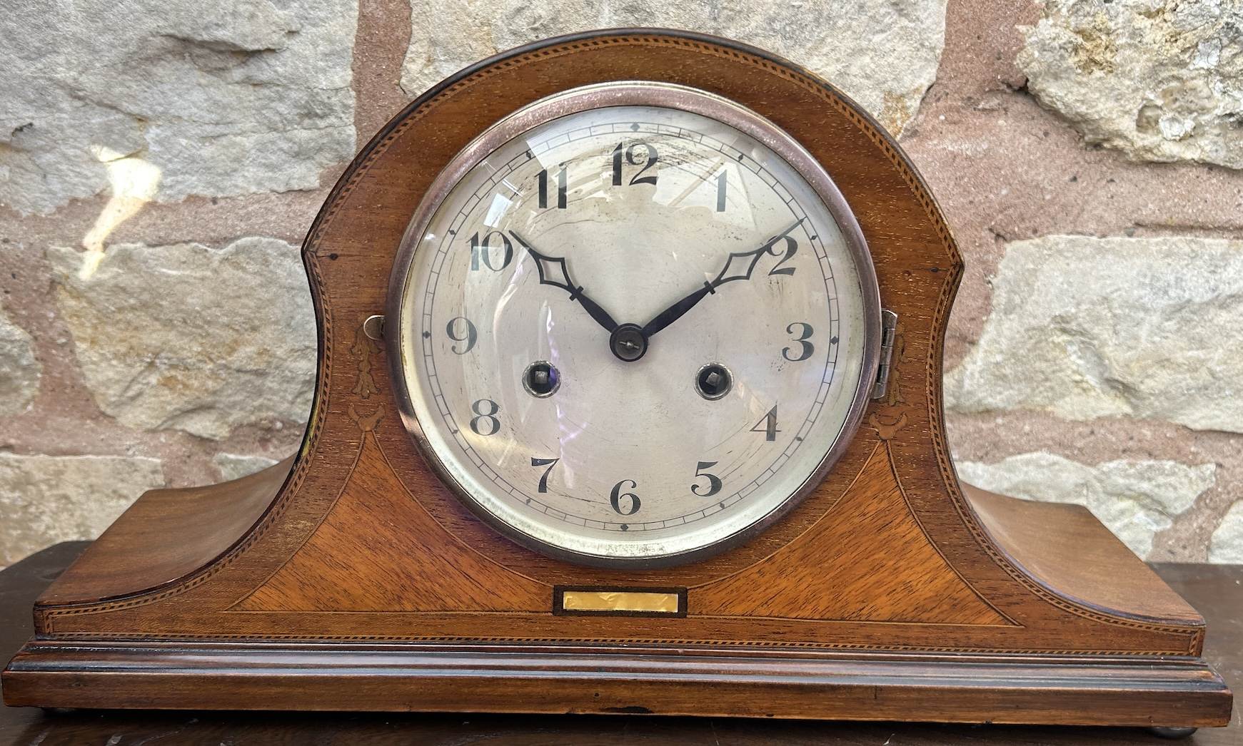 Lovely Edwardian Napoleon Hat shaped Mantel clock – ca 1905 - Image 6