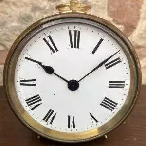 Interesting Large Round Carriage clock – ca 1900