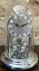 Awesome Vintage Chrome Kern 400 day Anniversary torsion clock – ca 1960