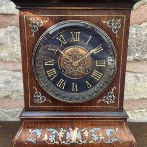 Stunning Rosewood inlaid Bracket Clock – ca 1870