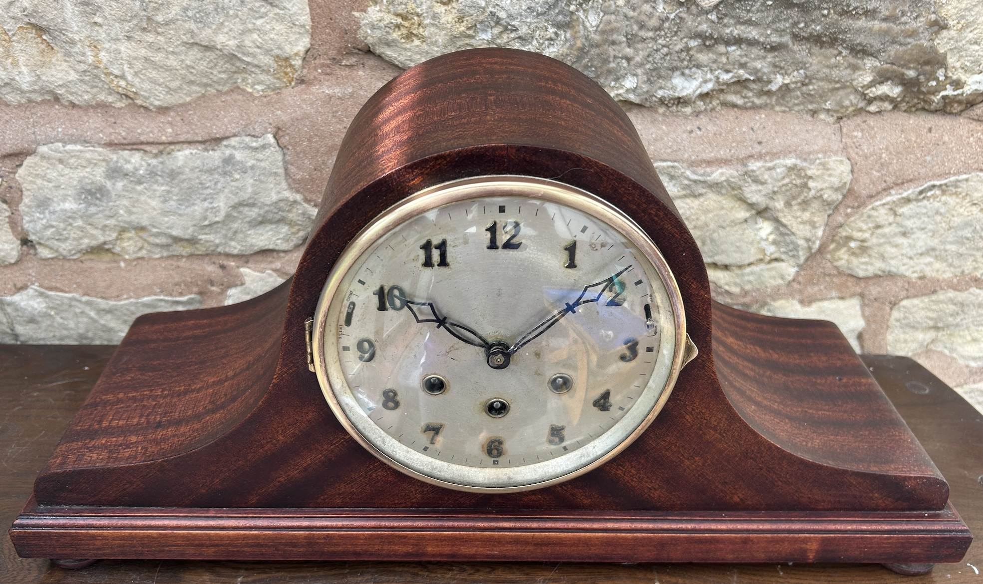 Stunning Rare Gustav Becker triple chime Hat Shaped mantel Clock – ca 1900 - Image 3