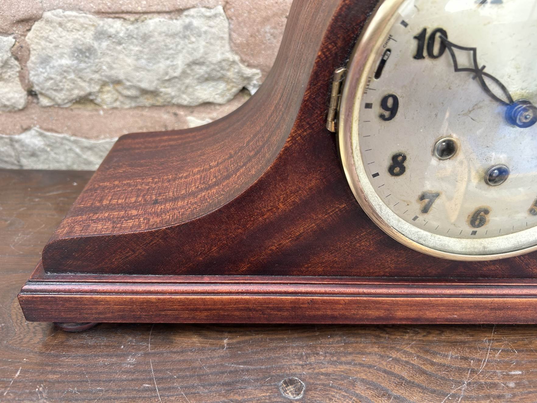 Stunning Rare Gustav Becker triple chime Hat Shaped mantel Clock – ca 1900 - Image 4