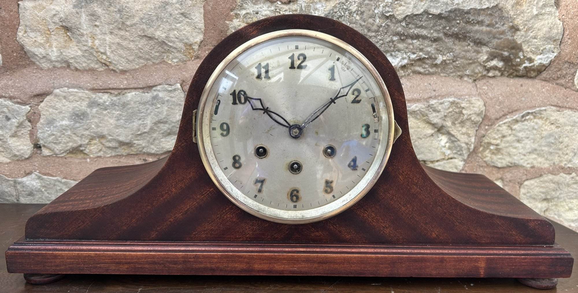 Stunning Rare Gustav Becker triple chime Hat Shaped mantel Clock – ca 1900 - Image 6