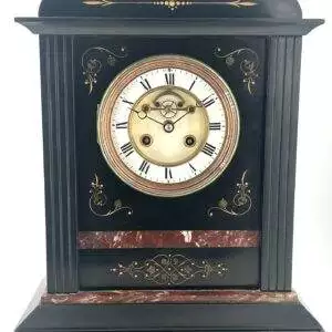 Incredible Victorian slate & marble Mantel Clock - ca1890